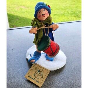 Annalee Mobilitee Dolls 1992 Little Drummer Boy Doll w/ Drum & Sticks Christmas